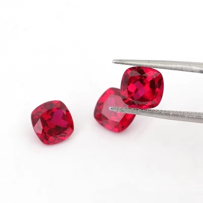 Sertifikat Pigion Blood Cushion Faceted Cut Tumbuh Bebas Ruby Batu permata Untuk cincin