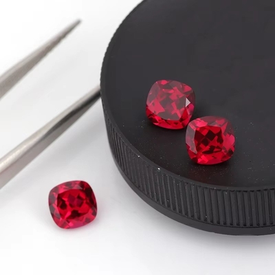 Sertifikat Pigion Blood Cushion Faceted Cut Tumbuh Bebas Ruby Batu permata Untuk cincin