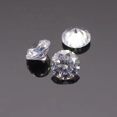 3A/5A Kubic Zirconia Batu Lolos Berpotongan Brilliant Bentuk Bulat Warna Putih 6mm 8mm Batu permata