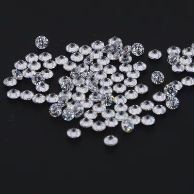 cincin pertunangan putih diamond moissanite 0,9mm - 3mm ukuran Melee kubik zirconia
