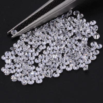 cincin pertunangan putih diamond moissanite 0,9mm - 3mm ukuran Melee kubik zirconia