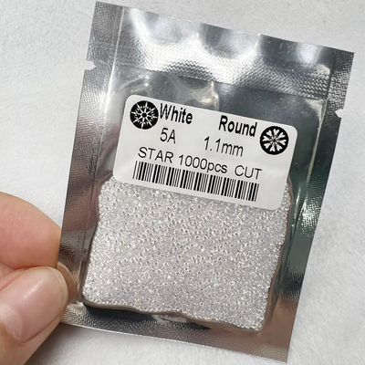 5A Kualitas 1000pcs/bag 1mm - 3.0mm Batu Permata Putih Kubic Zirconia Untuk Perhiasan