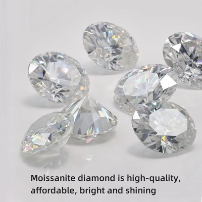 Oval Brilliant Cut Loose Moissanite Diamond 3*5mm-10*14mm Ukuran Kecil Untuk Pembuat Perhiasan