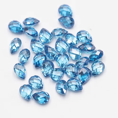 Pink Garnet Hijau Putih Oranye Biru Batu permata Bentuk Pear Penyu Ganda Berfacet Zirconia Kubik