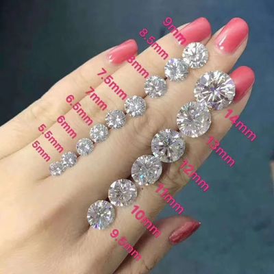 moissanite cincin oval sintetis permata bulat brilian potong Charles VVS longgar mossanite berlian moissanite cincin 1 karat