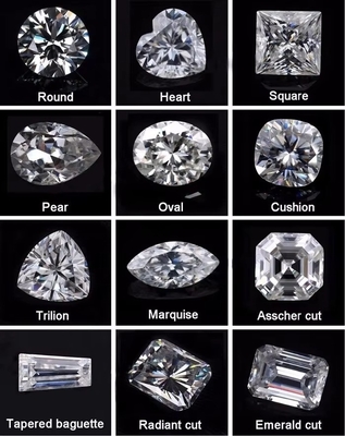 Produsen Grosir moissanite batu longgar Diamond Test GRA berlian bulat Moissanite batu longgar untuk pembuatan perhiasan