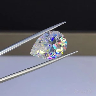 cincin moissanite berbentuk pir Custom GRA VVS Mossanite Clarity Loose Moissanite Diamonds Moissanite gem Stones