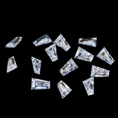 Moissanite solitaire ring Grosir Mossanite Gem Tapered Baguette Potong Charles VVS longgar Moissanite Berlian permata