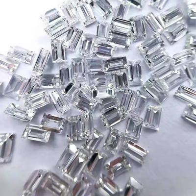 Moissanite solitaire ring Grosir Mossanite Gem Tapered Baguette Potong Charles VVS longgar Moissanite Berlian permata