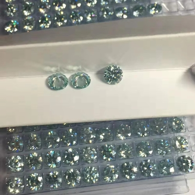 Laboratorium grosir dibuat putih kuning merah merah muda hitam biru berlian bulat brilian potong longgar moissanite untuk Perhiasan