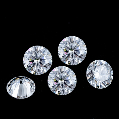 Batu permata Bentuk oval 2-10ct Putih bulat potong longgar Moissanite untuk cincin pertunangan