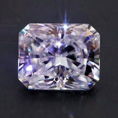 Moissanite Kuning Gem Radiant Cut GRA VVS Lolos Moissanite Berlian Untuk Emas Cincin