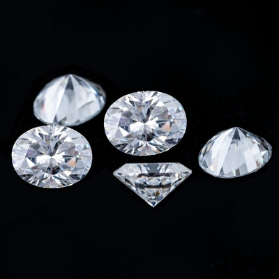 Grosir Lolos Moissanite Berlian GRA Batu D EF Warna 1mm-8mm Untuk Membuat Perhiasan