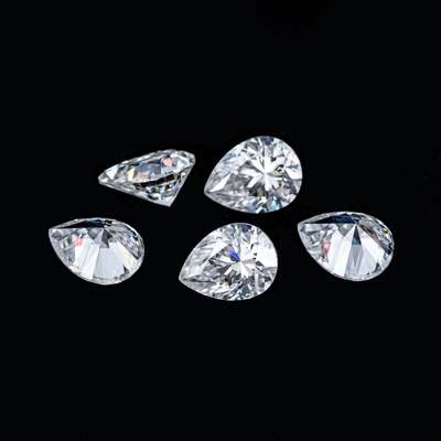 Grosir Lolos Moissanite Berlian GRA Batu D EF Warna 1mm-8mm Untuk Membuat Perhiasan