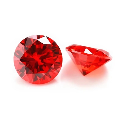 Grosir 3A Warna CZ Batu Bulat Potongan 3.0mm-9.0mm Kubik Lolos Moissanite Berlian Untuk Perhiasan Perak