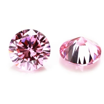 Synthetic Cubic Zirconia Loose Gemstones Untuk Perhiasan Birthstone Round Cut 4mm-10mm