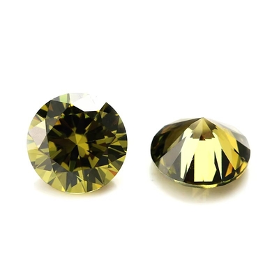 Synthetic Cubic Zirconia Loose Gemstones Untuk Perhiasan Birthstone Round Cut 4mm-10mm