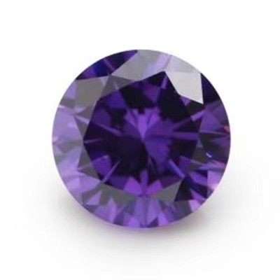 5A Kualitas Batu permata longgar Warna Zircon Berlian bulat Potongan 1,75mm 2,25mm Sintetis 5ct Untuk Moissanite Ring