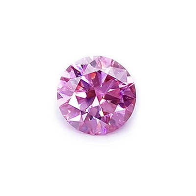 Sertifikat GRA Warna Pink 3mm hingga 12mm Moissanite Berlian VVS1 Bulat Berlian Potong Lolos Batu Moissanite