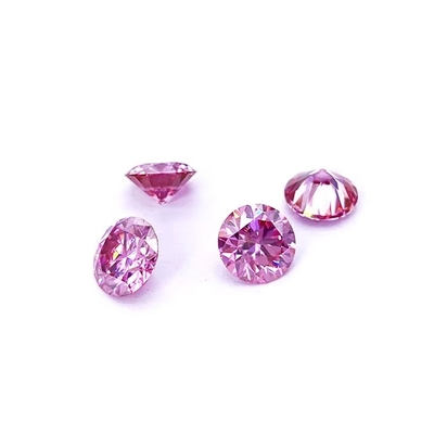 Sertifikat GRA Warna Pink 3mm hingga 12mm Moissanite Berlian VVS1 Bulat Berlian Potong Lolos Batu Moissanite