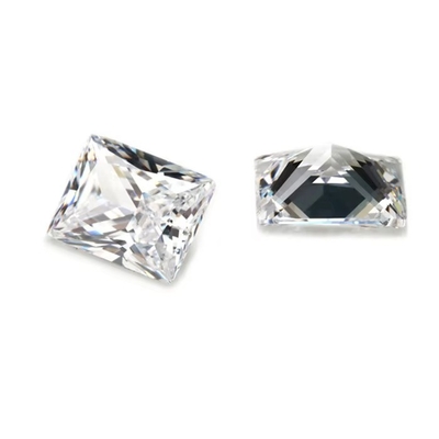 Pabrik Grosir Batu permata Warna Moissanite persegi panjang 3A 5A Bebas Kubik Zirconia Batu 4ct Untuk Moissanite Ring