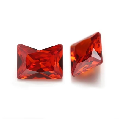 Pabrik Grosir Batu permata Warna Moissanite persegi panjang 3A 5A Bebas Kubik Zirconia Batu 4ct Untuk Moissanite Ring
