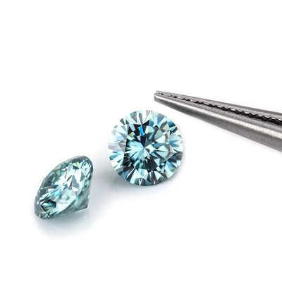Grosir GRA Moissanite Gray Pink Yellow Champagne Blue Green Round Cut loose moissanite berlian untuk pembuatan perhiasan