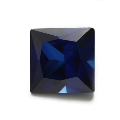 Permata Sintetis 34# Sapphire Square 1.5x1.5mm-10x10mm Corundum Permata longgar untuk cincin vvs moissanite custom pendant