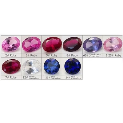 Permata Sintetis 34# Sapphire Square 1.5x1.5mm-10x10mm Corundum Permata longgar untuk cincin vvs moissanite custom pendant