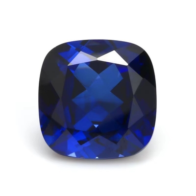 Unik Moissanite sintetis Sapphire Stone Cushion Cut 34# Biru Corundum Lolos Batu permata Untuk pembuatan perhiasan
