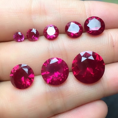 Gaya Vintage Ruby Moissanite Sintetis Corundum Pear Bentuk 2x3mm Sampai 10x14mm Batu permata longgar Untuk pembuatan perhiasan