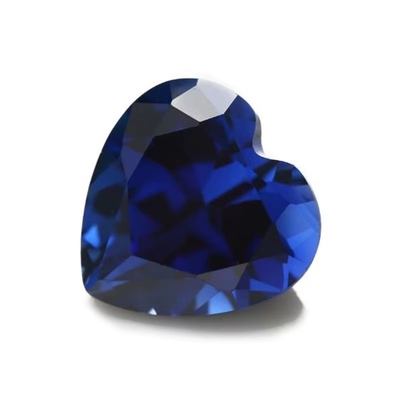 Batu permata longgar Batu permata hati potong 3x3mm sampai 10x10mm 33# 34# Blue Sapphire Batu sintetis
