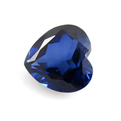Batu permata longgar Batu permata hati potong 3x3mm sampai 10x10mm 33# 34# Blue Sapphire Batu sintetis
