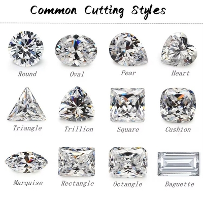 Melee Moissanite Berlian Per Karat Potongan Bulat DEF Ukuran Kecil Moissanite VVS1 Lab Tumbuh Berlian Batu permata Bentuk persegi