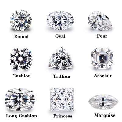 Melee Moissanite Berlian Per Karat Potongan Bulat DEF Ukuran Kecil Moissanite VVS1 Lab Tumbuh Berlian Batu permata Bentuk persegi