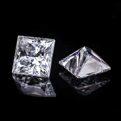 Princess Cut Loose GRA Moissanite Berlian D VVS1 Bentuk persegi Moissanite