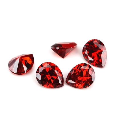 cincin pertunangan moissanite vintage Batu permata longgar berbagai warna Bentuk Pear 6x4mm Zirconia Kubik Sintetis
