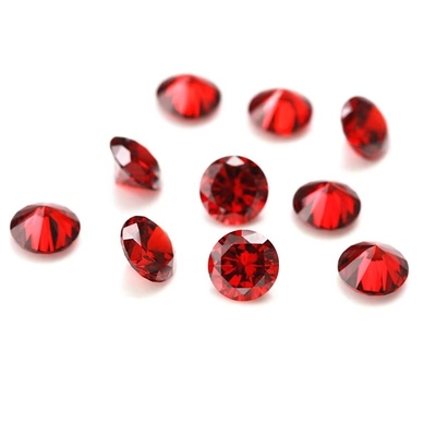 3A Kualitas Warna Pink Grosir Batu permata longgar Bentuk Bulat 2mm 3mm Sintetis Kubic Zirconia Custom Moissanite untuk Pendant