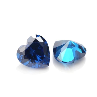 Warna CZ Moissanite Diamond Heart Cut 3x3mm 4x4mm Zirconia Kubik Sintetis