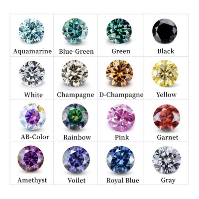 Pabrik Grosir Pink Moissanite Diamond Round Brilliant Cut 3.0mm-12.0mm VVS1 Batu moissanite longgar 4 karat cincin