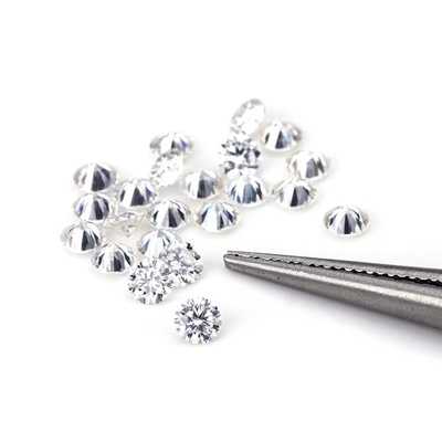 grosir longgar kecil Moissanite potong bulat 0,8mm- 3mm Putih D moissanite berlian VVS1 per karat untuk perhiasan Hip Hop