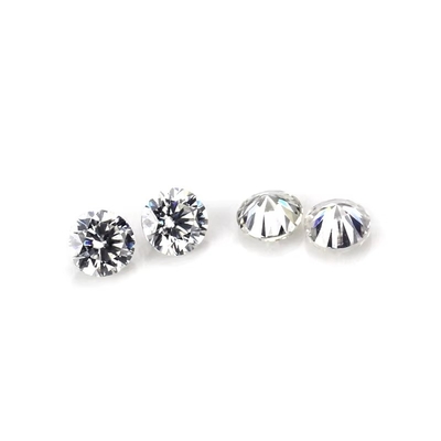 grosir longgar kecil Moissanite potong bulat 0,8mm- 3mm Putih D moissanite berlian VVS1 per karat untuk perhiasan Hip Hop