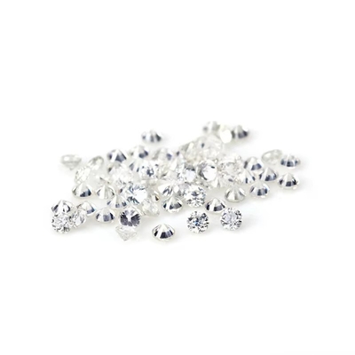 grosir longgar kecil Moissanite potong bulat 0,8mm- 3mm Putih D moissanite berlian VVS1 per karat untuk perhiasan Hip Hop