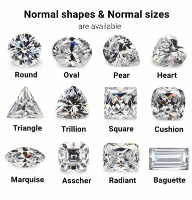 Sertifikat GRA 1ct Round Cut 6.5mm VVS1 Loose Moissanite Diamond in White Pink Yellow Champagne Blue Green untuk Perhiasan