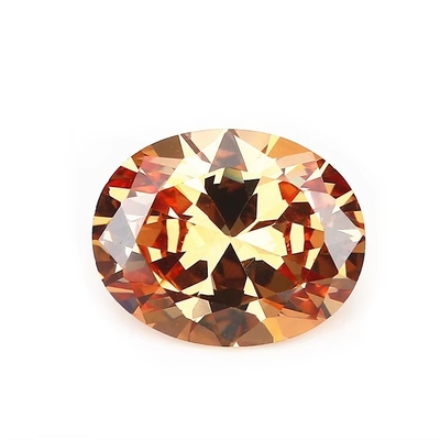 8x6mm Batu permata longgar Eropa Mesin Potong Amethyst Warna Bentuk Oval Sintetis Kubik Zirconia Hitam