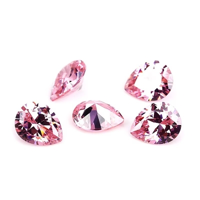 Champagne Warna Zircon Permata Lolos Bentuk Pear 10x8mm Zirconia Kubik Sintetis Moissanite
