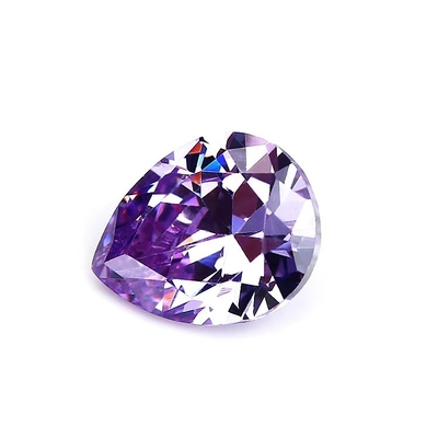 Champagne Warna Zircon Permata Lolos Bentuk Pear 10x8mm Zirconia Kubik Sintetis Moissanite