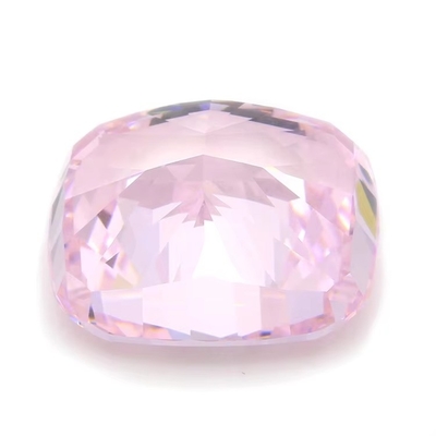 4k Iced Cut Cz Stones Warna Pink Bantal Bentuk 7x6mm 10x8mm Batu permata longgar Zirconia kubik sintetis