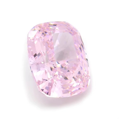 4k Iced Cut Cz Stones Warna Pink Bantal Bentuk 7x6mm 10x8mm Batu permata longgar Zirconia kubik sintetis