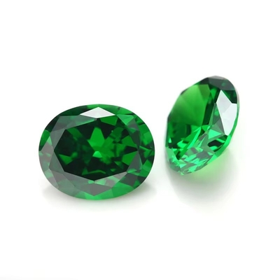 Moissanite anting-anting permata Pink Peridot Garnet Kuning cz batu Bentuk oval 12x10mm zirconia kubik sintetis untuk cincin